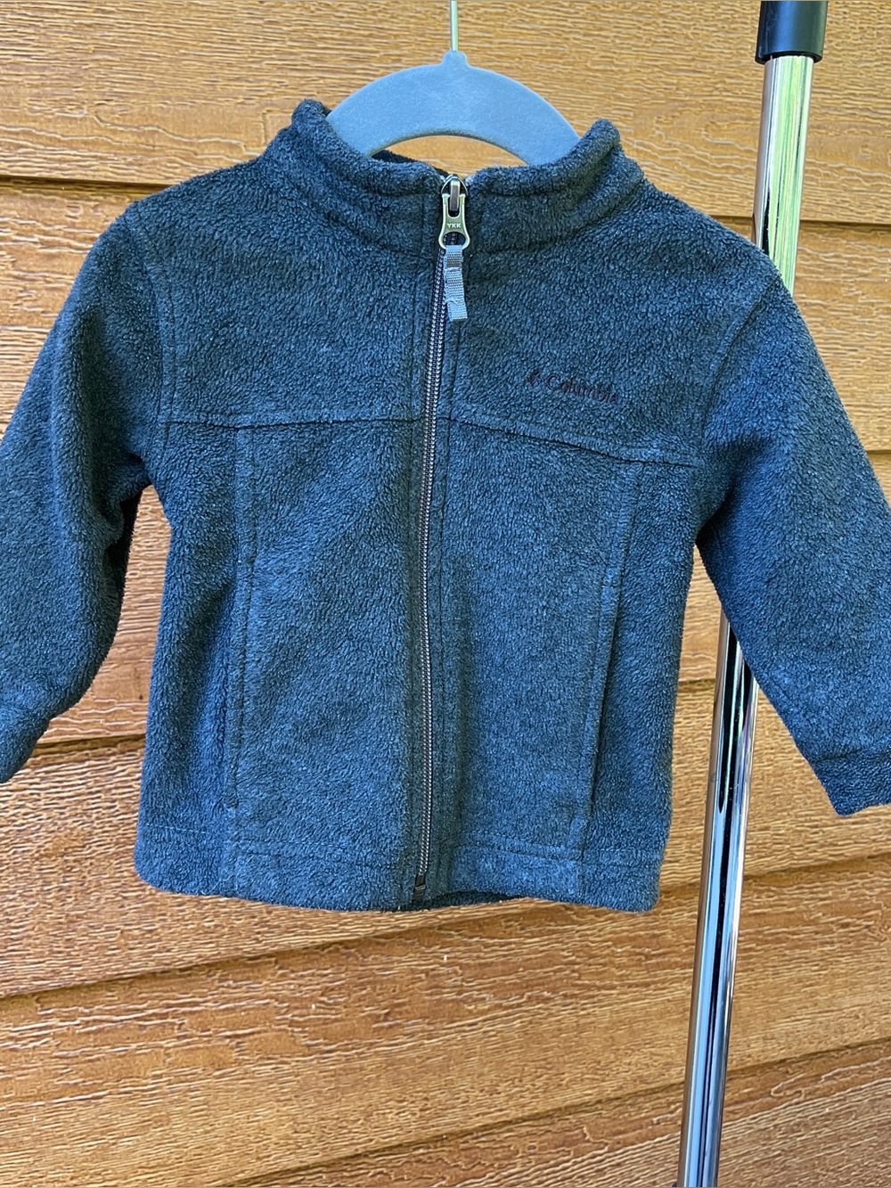 Columbia Gray Full Zip Fleece Jacket Outerwear Baby Infant 6-12M Unisex